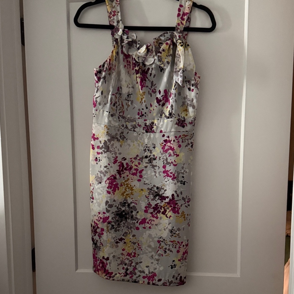 LOFT Multicolor Floral Midi Dress